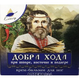 Крем-бальзам Добра хода при шпоре, косточке и подагре, 10 мл, Эликсир